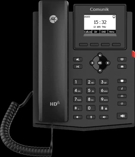 The CMK12W IP phone, front view.