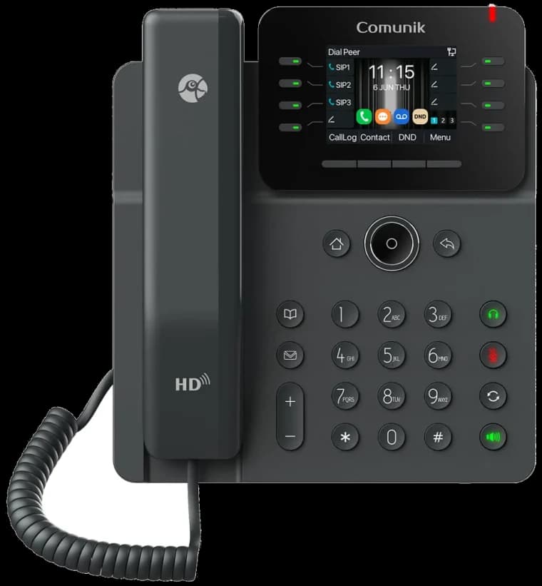 The CMK14W IP phone, front view.